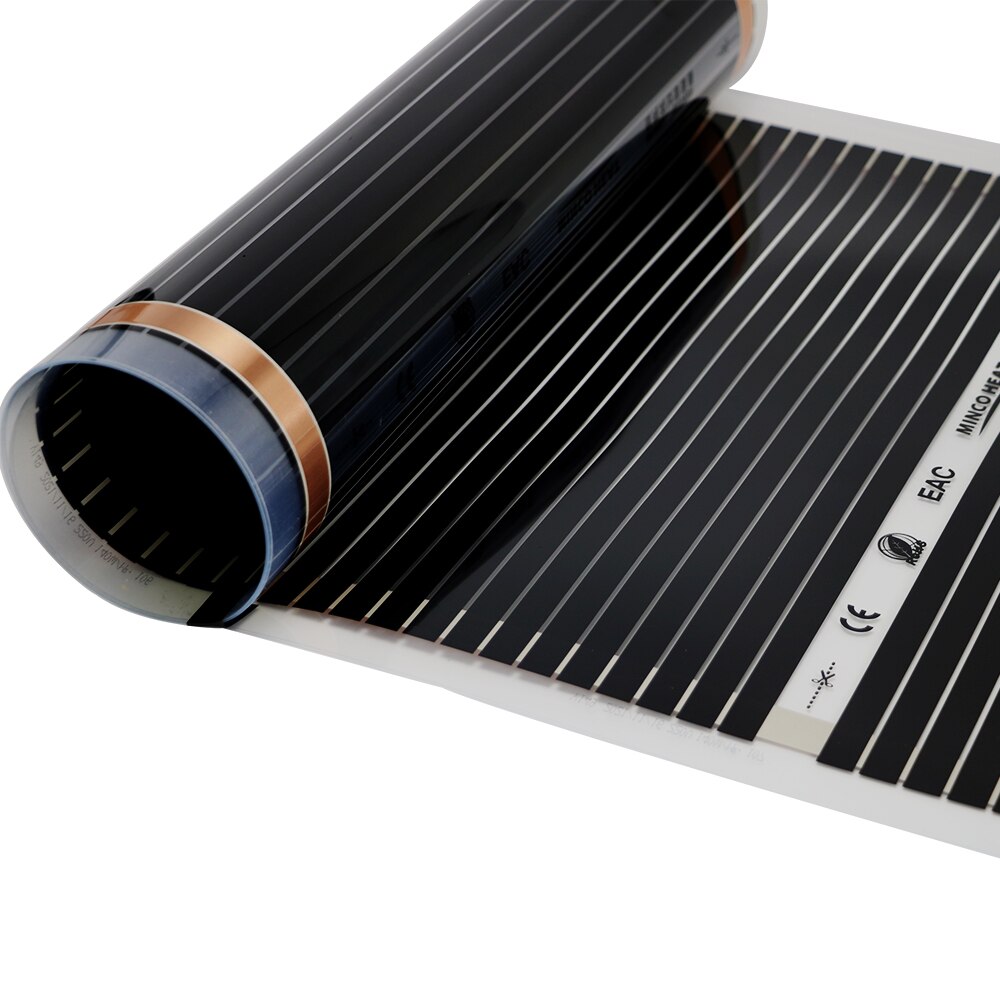 MINCO WÄRME Infrarot Heizung Film 50cm Breite 140W/m2 Boden Heizung Film Südkorea Fußbodenheizung Warme Matte 0,75-3,75 m2 Heizung Film