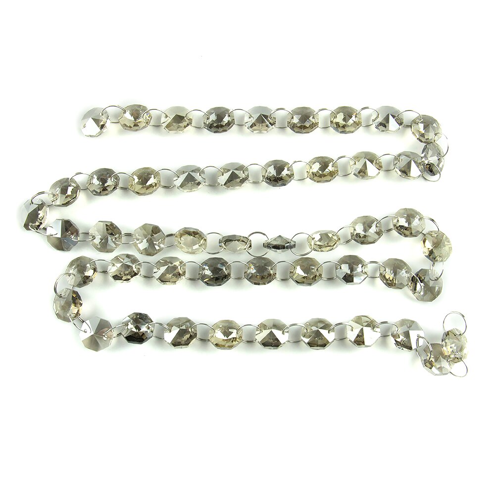 10 Meter 14mm Perlen Girlande Strang Mit Ringe Hängen Kristall Glas Vorhang Diamant Ketten Partei Baum Hochzeits-mittel Dekor: congac