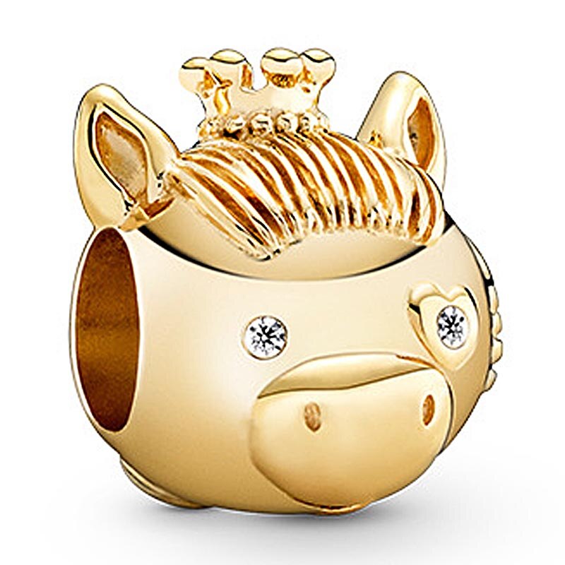 Shine Rat Mouse Spirit Horse Ram Sheep Chinese Twelve Zodiac Charm Fit Bracelet 925 Sterling Silver Beads Diy Jewelry: 7