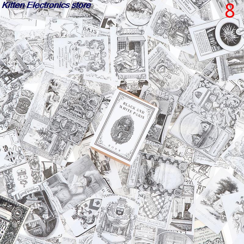 100pcs/box European Retro Kraft Paper Scrapbooking/Card Making/Journaling Project DIY Diary Decoration Cards: A8