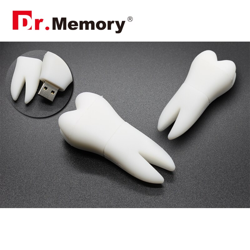 Dr.Memory-memoria Flash USB con forma de diente, Pen Drive, 4GB, 8GB, 16GB, 32GB, 64GB, bolígrafo de dientes, 128GB