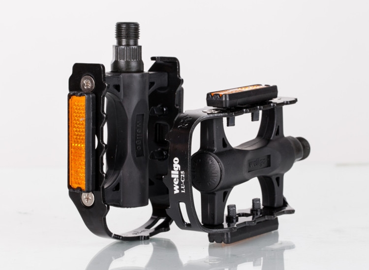 Wellgo-pedales ultraligeros para bicicleta de carretera, accesorios de aluminio de , LU-C25: biack