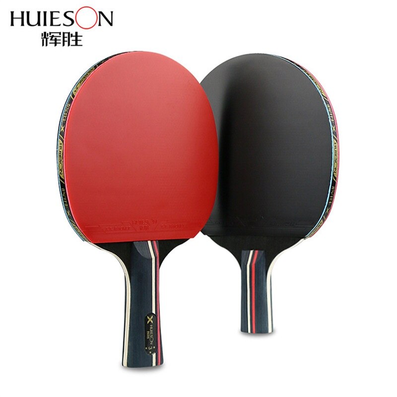 Huieson 2Pcs Upgraded 3 Ster 5 Star Carbon Tafeltennis Racket Set Lichtgewicht Krachtige Ping Pong Paddle Bat Met goede Controle