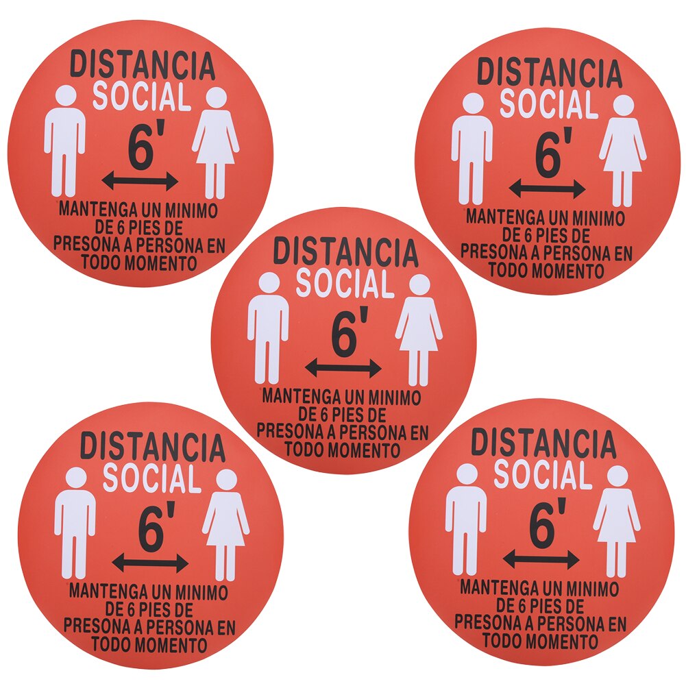 5pcs/Bag Floor Sticker Anti-Slip Safety Warning Distance Sign Floor Decal Non-Toxic PVC Stickers For Store Tile Sticker 30x30cm: G006