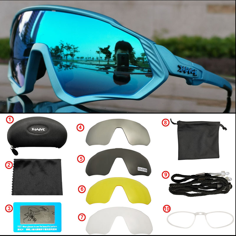 Cykelbriller polariseret mtb mountainbike cykel solbriller cykelbriller eyewear oculos ciclismo gafas ciclismo: 09