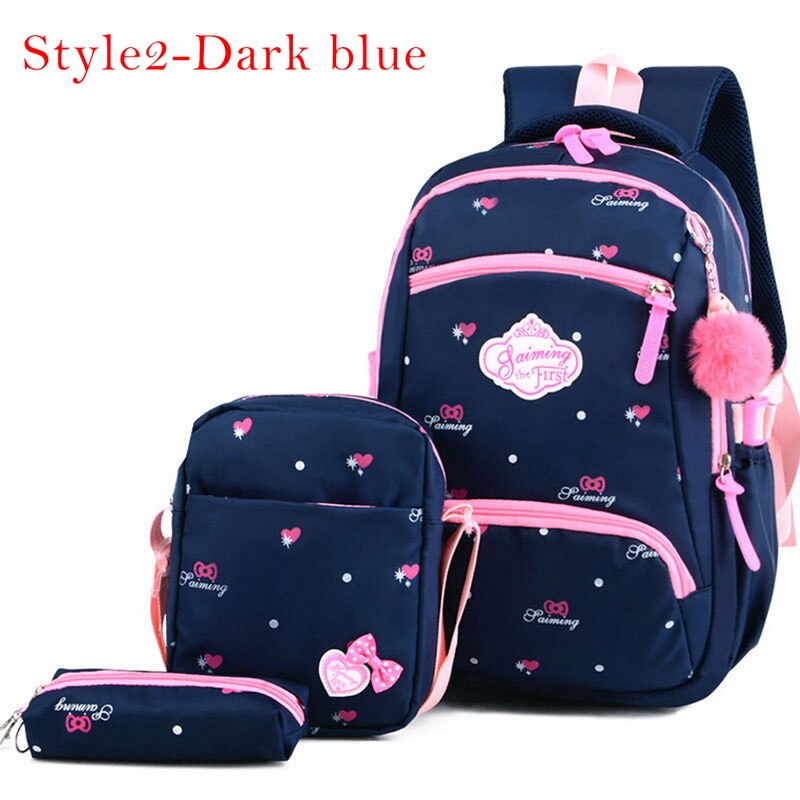 3 Pcs Afdrukken Schooltas Voor Kinderen Kids School School Rugzakken Voor Meisjes Tiener Roze Paars Bagpack: 10