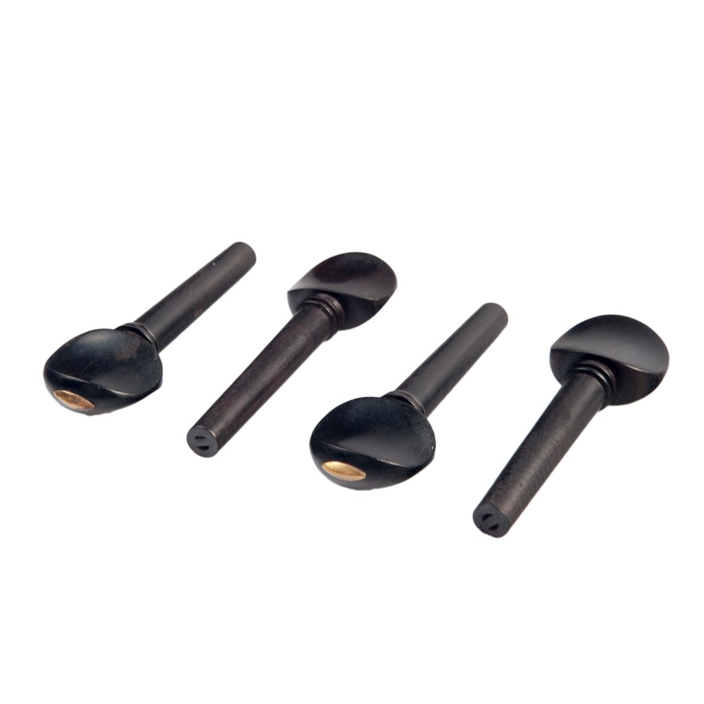4/4 Size Ebbenhout Viool Fiddle Stemsleutels Endpin Set Vervanging Ebbenhout Viool Pinnen Set