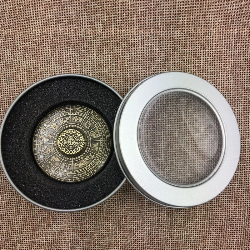 Chinese Style Fingertip Gyro Feng Shui Compass Constellation Finger Spinner Metal Decompression Artifact ADHD Decompression Toy