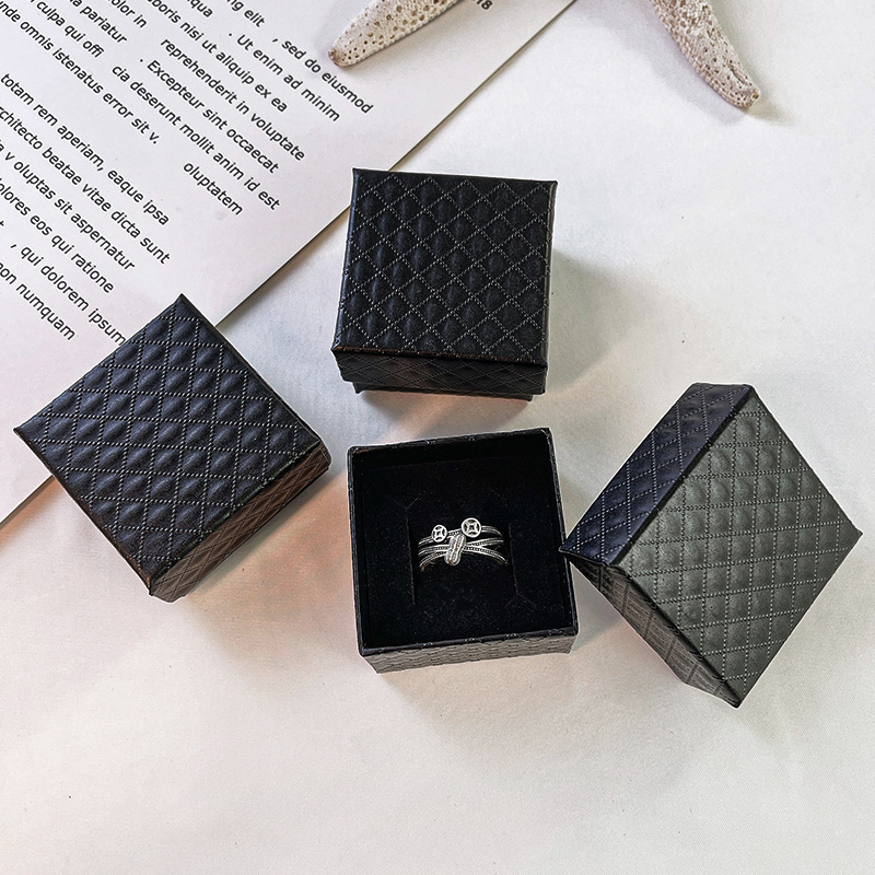 Platz Schmuck Box Hochzeit Engagement Ring Box Für Ohrringe Schmuck Display Box Halter Schwarz Rot Weiß Navy