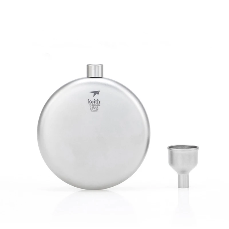 Keith Titanium Flagon Heupfles Wijn Fles Beker Wijn Opslag Met Trechter Voor Camping Reizen 120Ml 150Ml 200ml