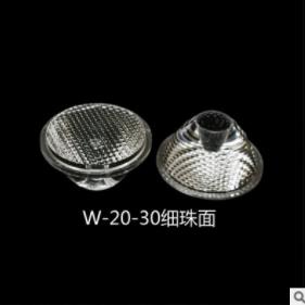 High 50pcs 30/45/60/120 Degree Fine bead surface LED Lens Reflector Collimator LED Light Lamp Bulb Diameter 20mm: 30degree Fine bead