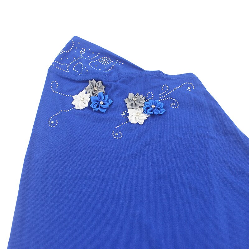Châlets foulard arabe Hijab avec 6 belles fleurs | Accessoires de pour filles et enfants musulmans