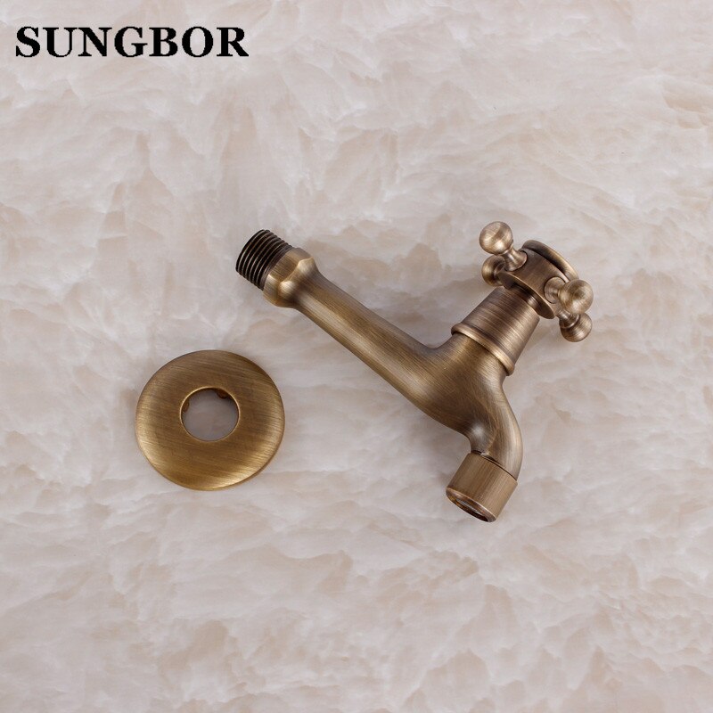 Bathroom Accessory Antique Brass Washing Machine Faucet Wall Mounted Laundry Tap SY-1215F