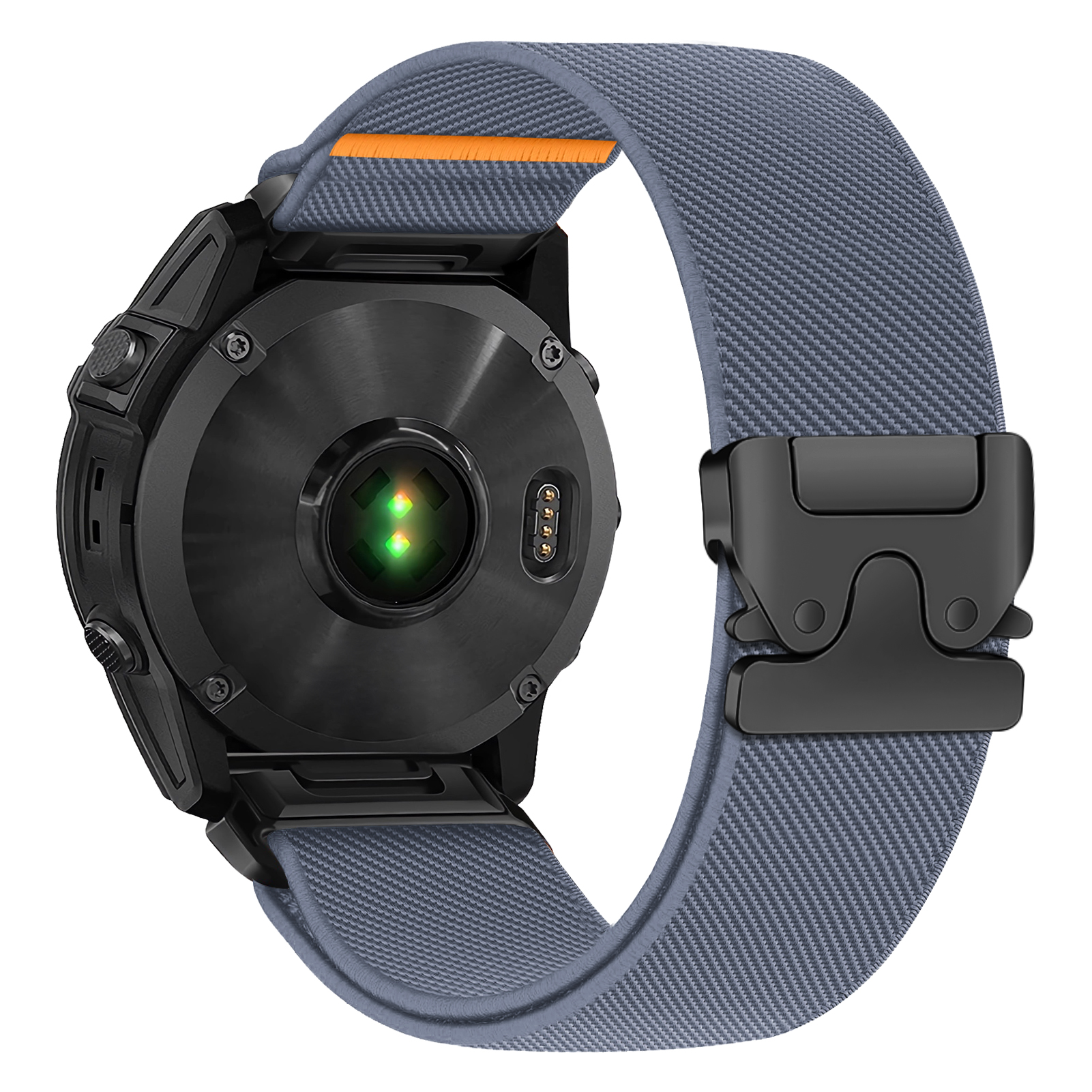 Garmin 22mm quickfit Strap for garmin Fenix 8 7X 7 6X 6 5X 5Plus Venu 3 Tactix 7 Parachute Nylon bracelet Fenix 8 7x 7 band 47mm: Darkblue Black / 16mm