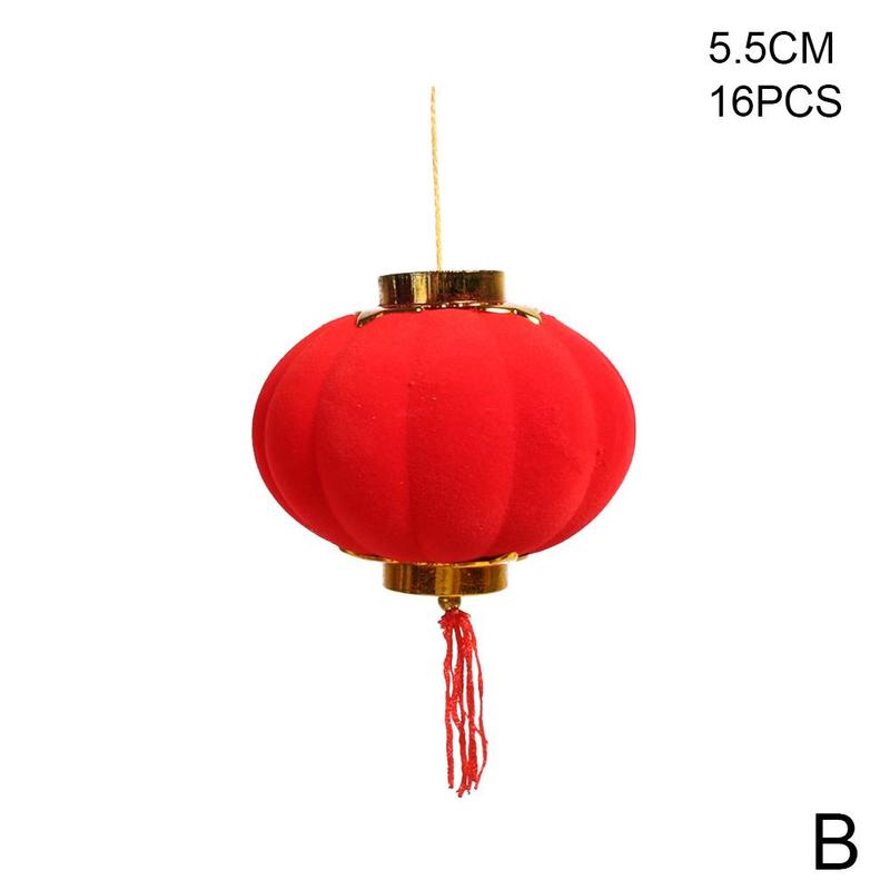 Lantern Spring Festival Year Traditional Chinese Red Small Hanging Lantern Festival/ Wedding/ Party Decorations: B