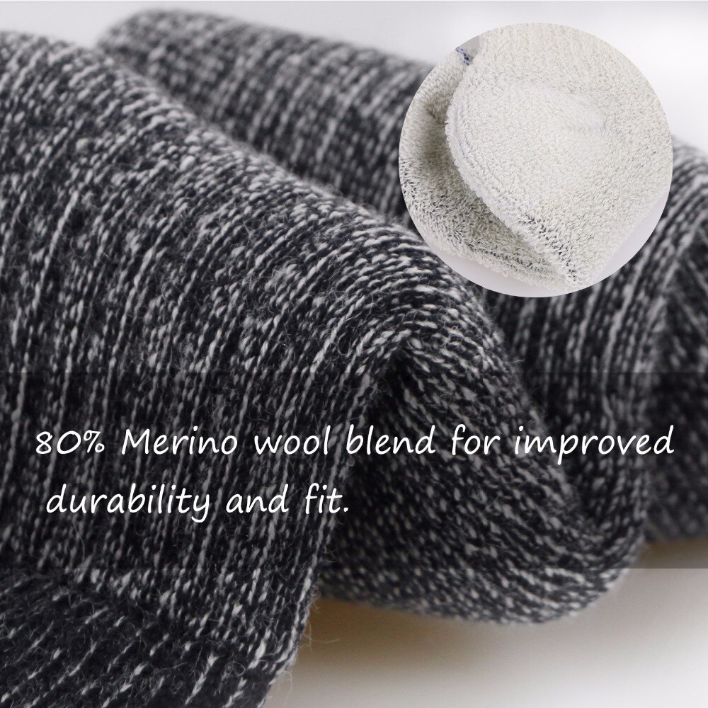 Vihir Gemischt Farbe Merino Wolle Winter Knöchel draussen Sport Socken für Skifahren Wandern Radfahren Camping socken