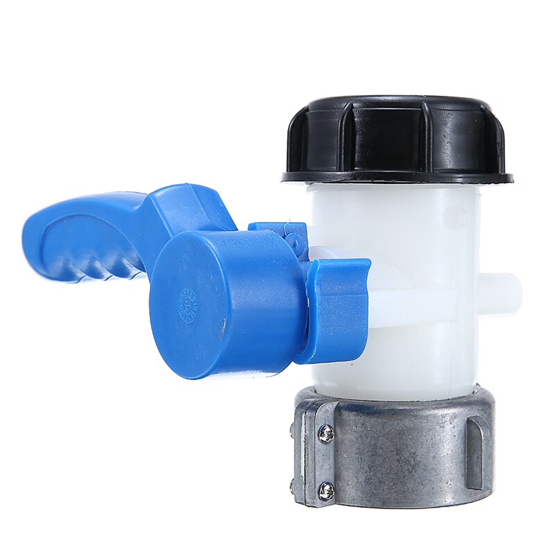 Tank Ball Valve Free Turning Aluminum Nut Plastic Container Outlet Control High Mechanical Acid Resistance Corrosion Resistance