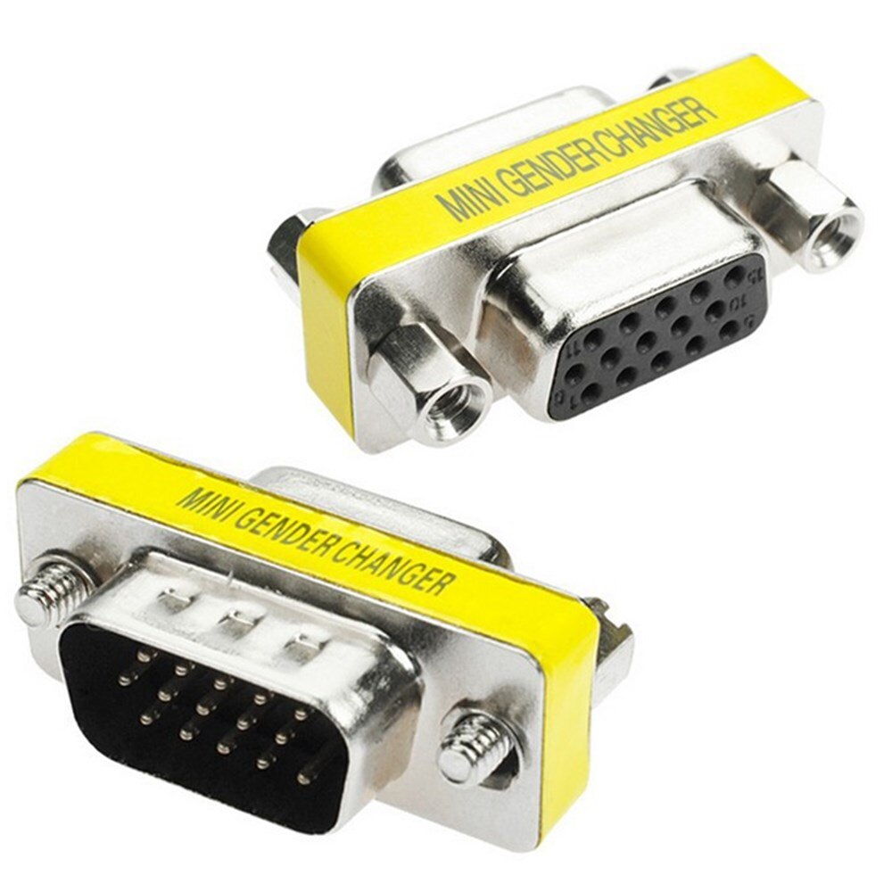 VGA Male to VGA Female Adapter 15 Pin VGA Cable Extender MINI Gender Changer for Monitor Projector
