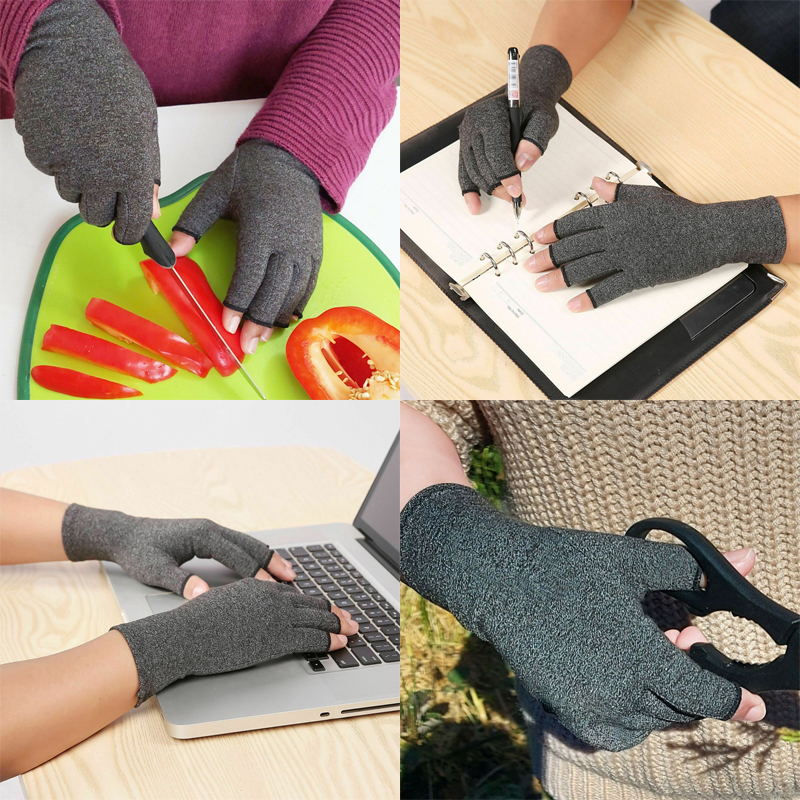 1 Pair Women Men Hand Wrist Support Brace Anti Arthritis Therapy Splint Compression Gloves Joint Pain Relief Sports Protector
