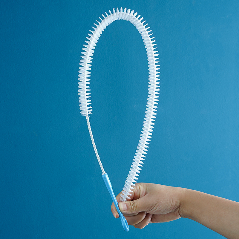 71CM Pipe Dredging Spiral Brush Sink Drain Overflow Cleaning Brush Bathroom Sewer Hair Catcher Clog Plug Hole Remover Tool