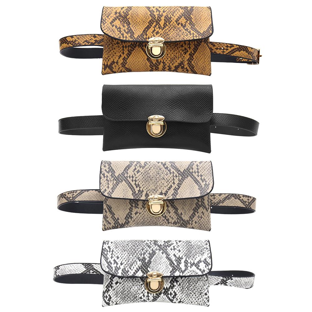 Frauen Taille fanny Gürtel Packungen PU Leder Schlange drucken Crossbody Brust Taschen