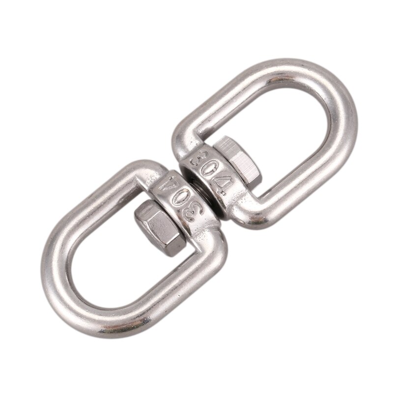 Marine Mooring Stainless Steel 6mm 15/64&quot; Eye to Eye Swivel Ring