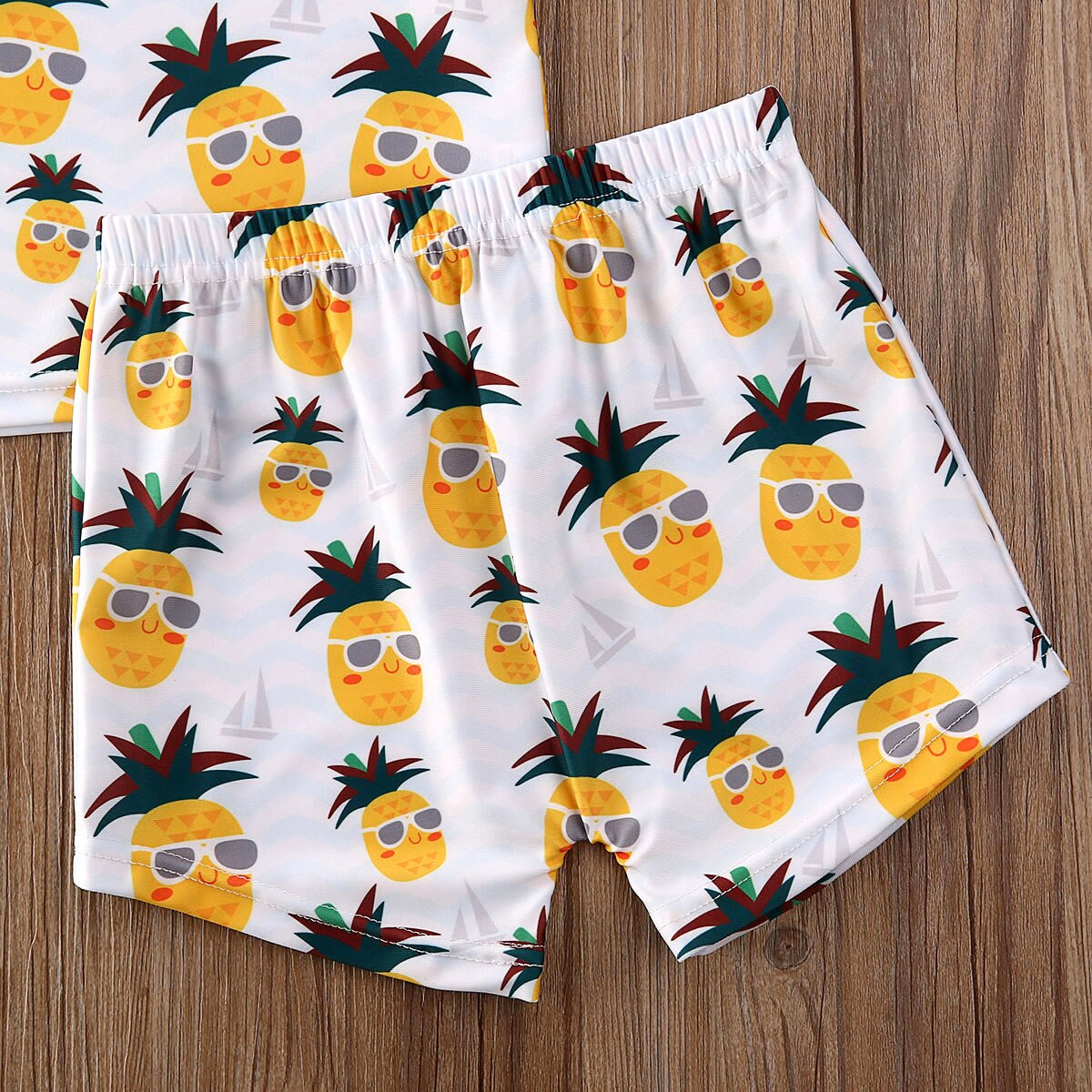 Jungen Bademode Kleinkind Baby Kinder Jungen Tops T-shirt Ananas Druck Shorts Badeanzug Outfits Set Kleidung