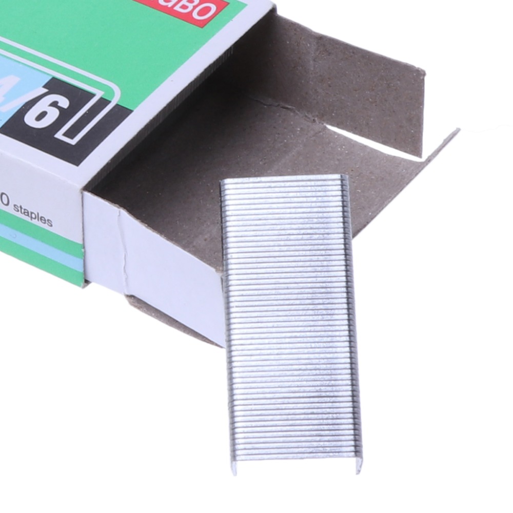 1000 pçs/caixa 24/6 grampos de metal para grampeador material escolar escritório papelaria g8ta