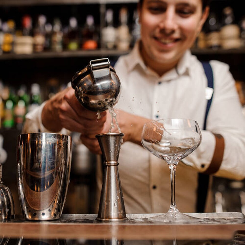 15/30ml Stainless Steel Cocktail Measuring Jigger Double Jigger Measure Shot Drink Spirit Measure Cup Bar Accessories Bar Tools