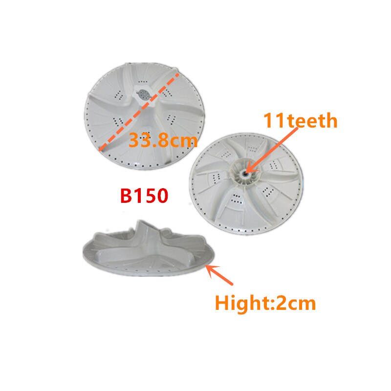 Washing Machine Pulsator Replacement Part Wave Plate Pulsator 11 Teeth Diameter 33.8cm 33.7cm