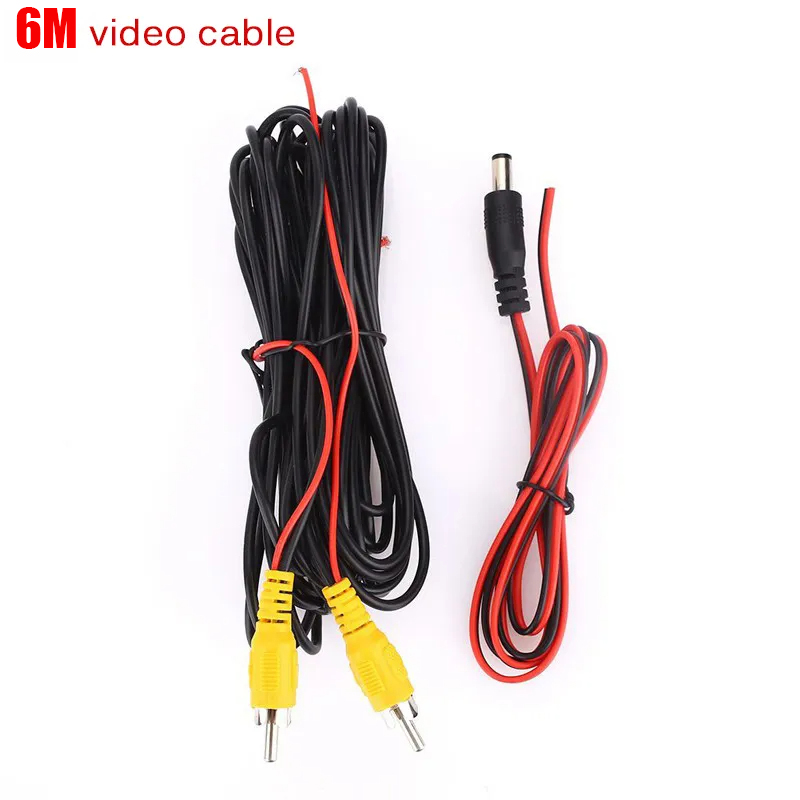 Cable de extensión de vídeo RCA macho a macho, 6 metros, 10M, 15M, con Cable de disparo para cámara de respaldo de coche y camión, vista trasera, estacionamiento: Oro