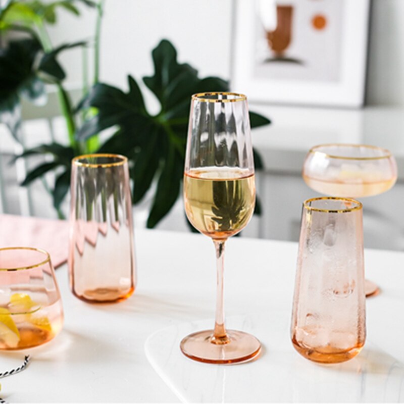 Classic Glass Wine Cup High Feet Champagne Glass Wide Inner Rim Martini Gglass Wide Inner Edge Wine Glass