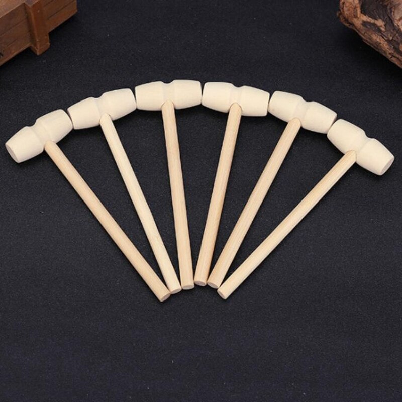 50 Stuks Kleine Houten Hamer Houten Mallet Hamer Voor Diy Houtbewerking Huishoudelijke Multi Hand Tool