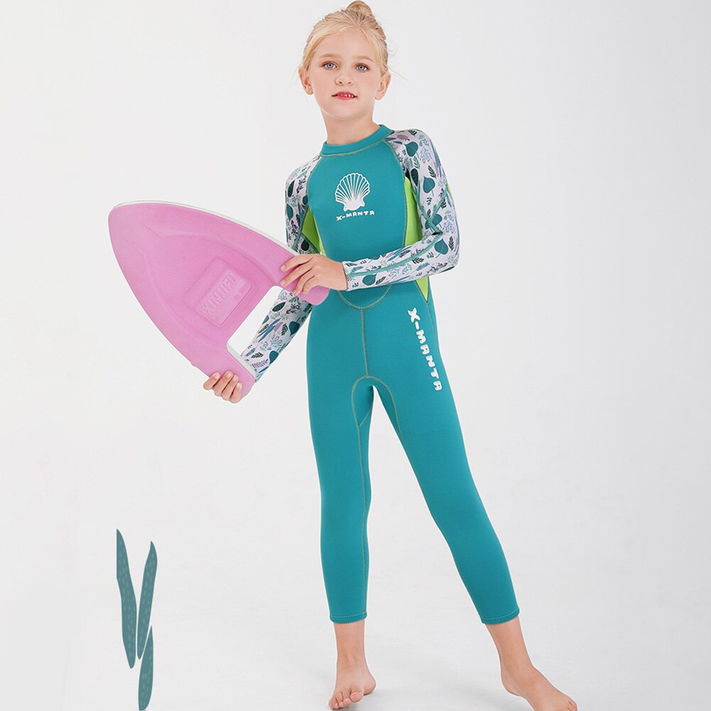 Kids Diving Suit Children's High Elastic Scuba One Piece Diving Suit Long Sleeve Wetsuit Bathing Suit Boys Girls Summr Swimwear