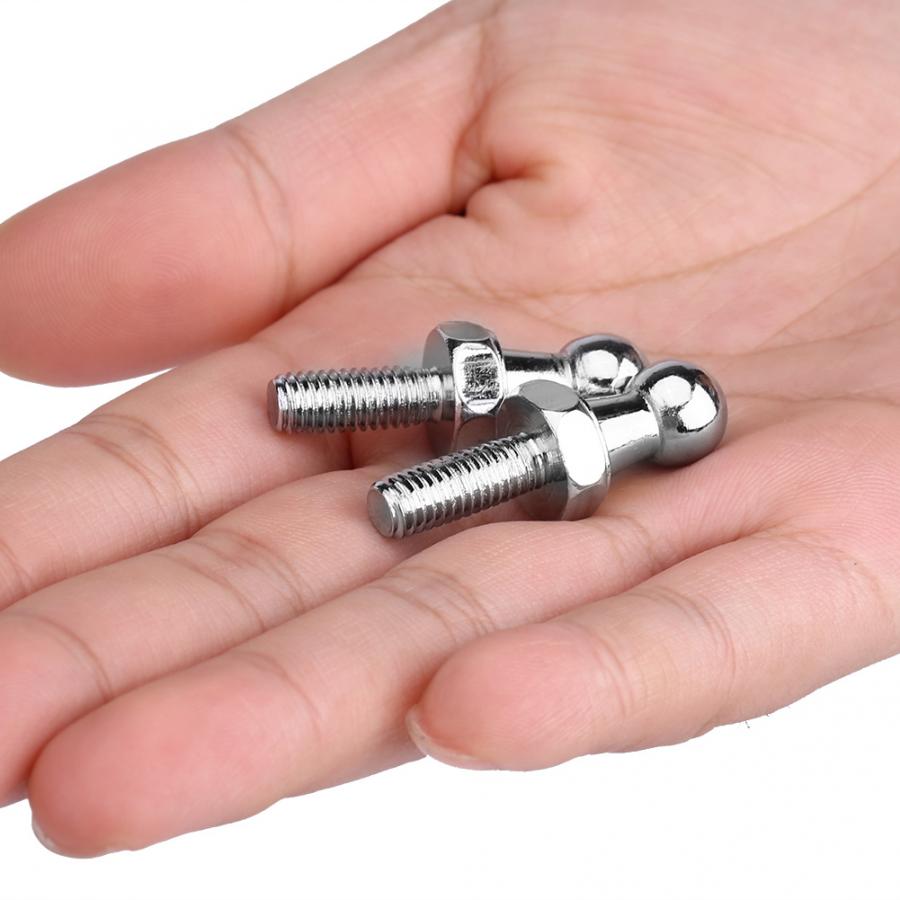 2 stuks Auto Rvs Ball Stud Bolt M6 voor Gasveren Bal Ended Motorkap Auto Accessoires wiel moer