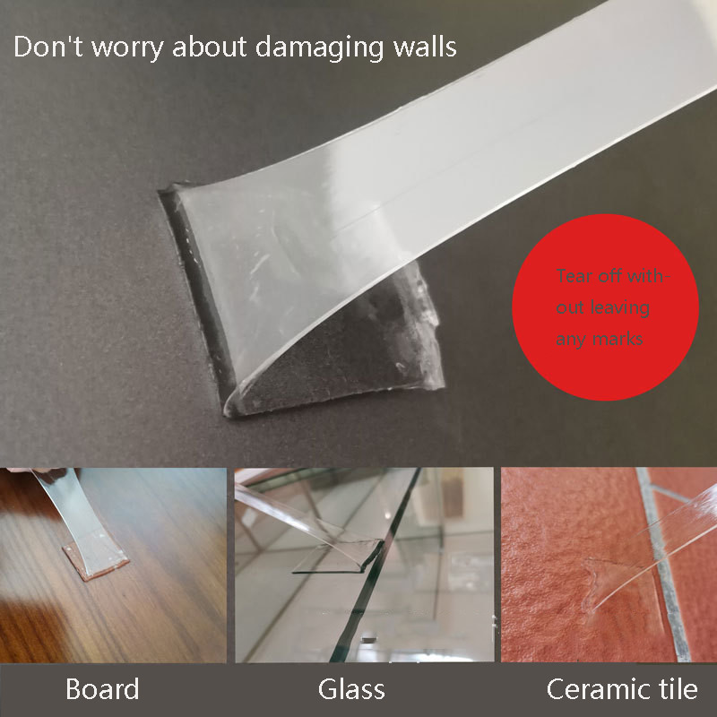 Film rouge Transparent Ultra fin, ruban adhésif Double face, résistant aux hautes températures, sans marques, adhérence étanche, adhésifs forts, 2 pièces