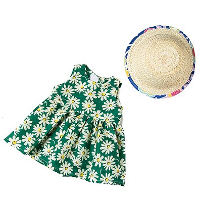 Chapeau de paille chaude + robe adaptée pour vêtements de poupée fille américaine poupée de 18 pouces, de fille de noël (seulement vendre des vêtements): 6