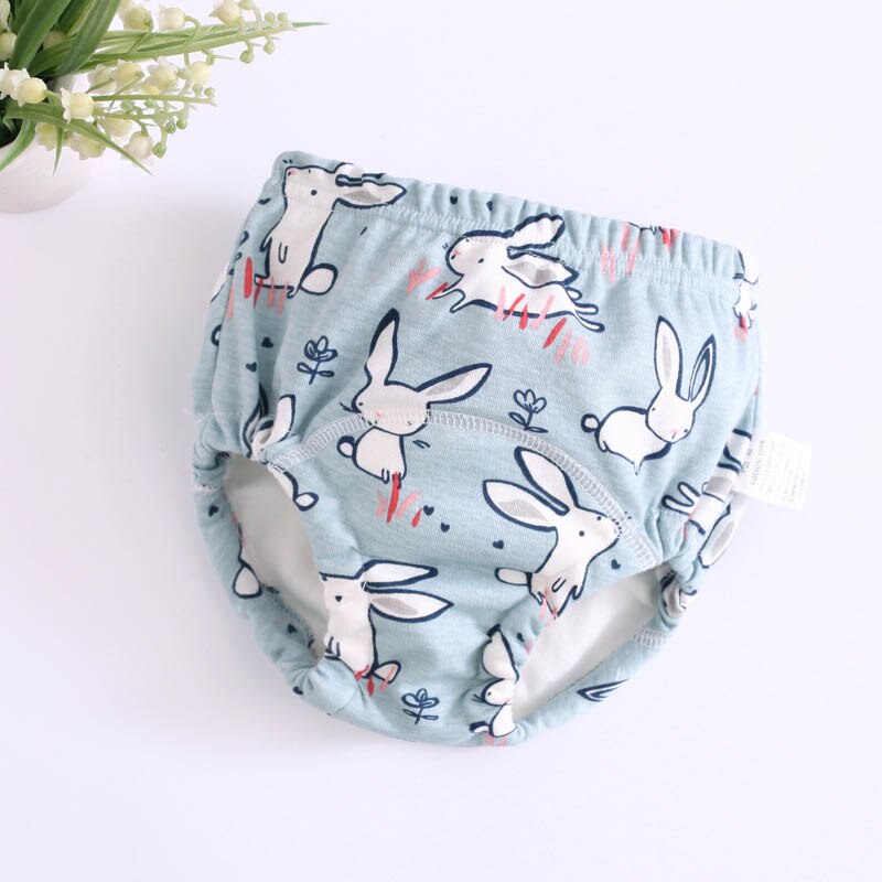 10pcs/lot 6 Layer Gauze Soft Baby Cartoon Reusable Cloth Diaper Kids Training Pants Washable Nappies for Boys Girls