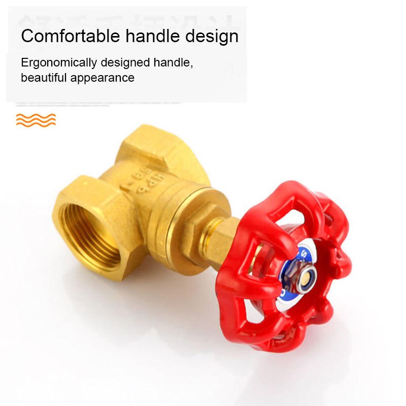 LEDFRE 1/2" 3/4" 1" inch Brass Copper Gate Valves DN15 20 25 Water Internal Thread Valves LF38003