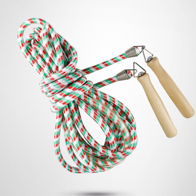Skipping Rope for Multiple Players,with Wooden Handle,Team Group Jump Rope for School Sport Outdoor Activities