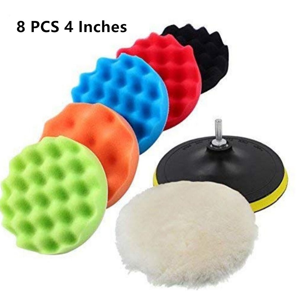 Spons polijstplaat set auto schoonheid speciale spons wiel spons polijstpad praktische auto schoonmaak tool: Bruin