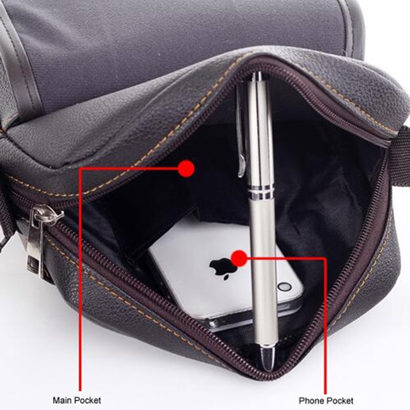 vintage Man bag shoulder crossbody bags for men messenger bag man leather Pu plaid small male handbags black L4-3333