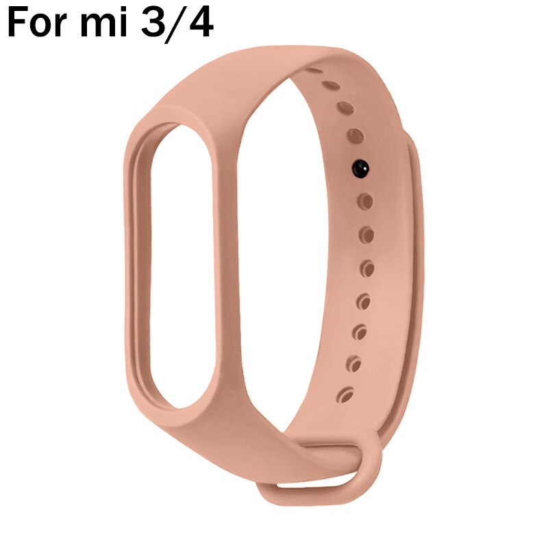 Inteligentna bransoletka dla Xiaomi Mi Band 6 5 pasek silikonowy MiBand 3 4 bransoletka pasek na rękę dla Xiaomi Mi Band 6 wymienny pasek do: Pink for mi 3 4