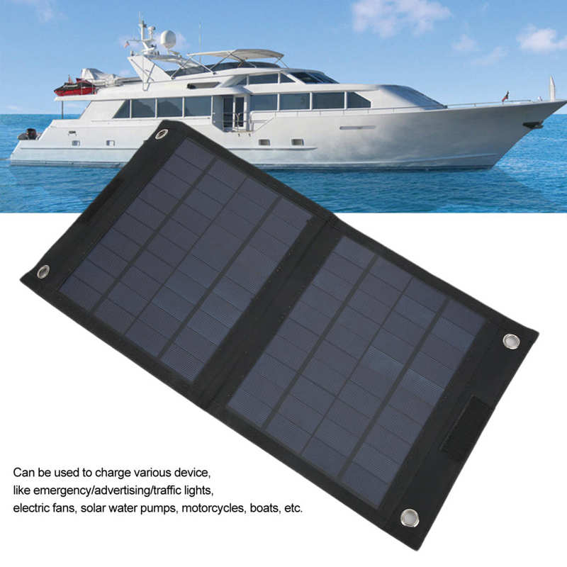20W Flexible panneau solaire IP65 étanche double sortie USB pour les ventilateurs de bateau de moto