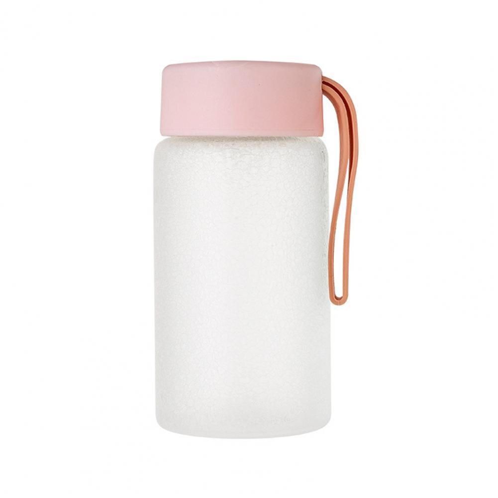 200ml/300ml Simple Glass Water Cup With Lid Anti-fracture Sport Supplies Anti-fracture Heat-resisting Frosted Glass Cup: Pink 300ml