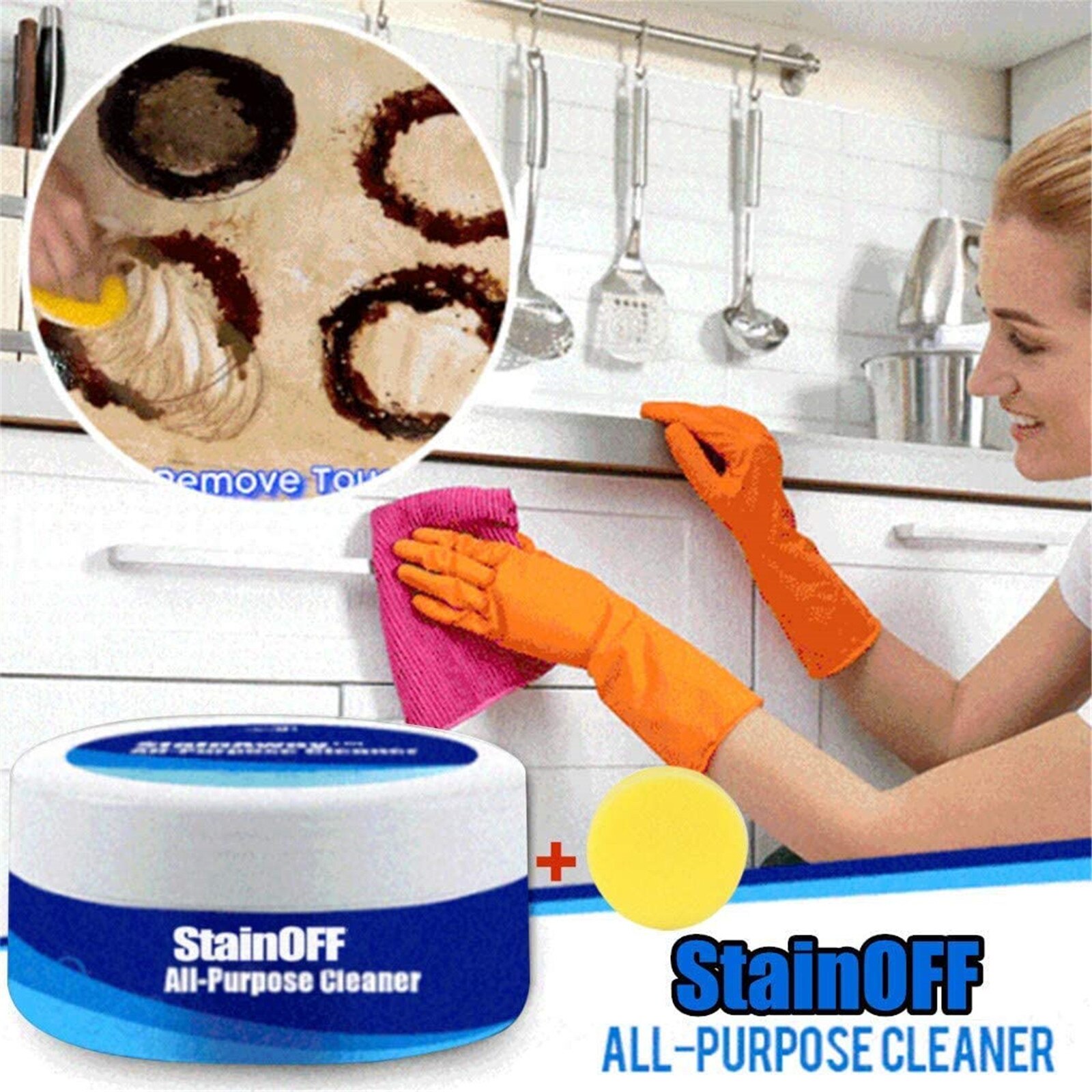 Stainoff All-Purpose Cleaner Verwijdert Vast-Op Vuil Home Cleaning Cleaner 100G