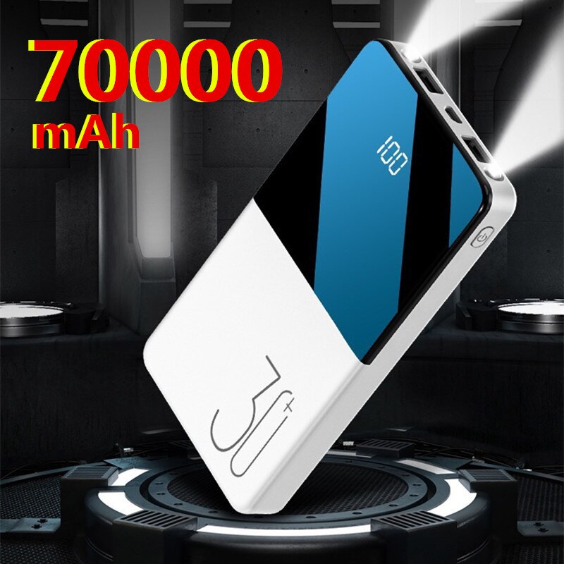 Accumulatori E Caricabatterie Di Riserva Senza Fili del Caricatore 70000mAh portatile Mobile Ultra Ad Alta Capacità di Ricarica Veloce USB Batteria ESTERNA Ultra Sottile Caricatore