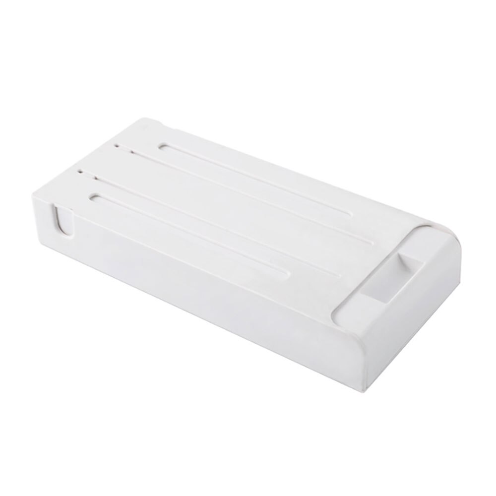 Self Stick Student Pencil Pens Tray Desk Storage Organizer Box Under Desk Drawer Stackable Stand Jewellery Case: White