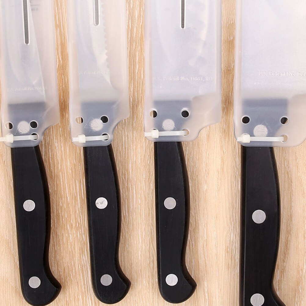 1 Set of 6pcs Plastic Knive Edge Guard Sheath Utility Cover Blades Protector Kitchen Knives Sheath Knives Edge Guards