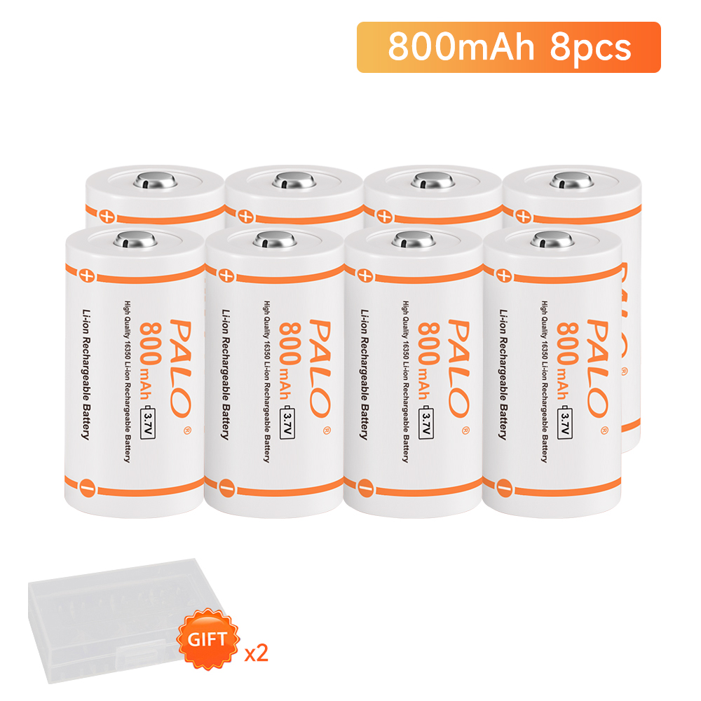 PALO CR123A Batteria 800mAh 3.7V Li-ione Ricaricabile RCR123 16340 Batterie per Torcia A portato 16340 16350 CR123A Batteria: giallo